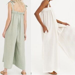 Tribe Alive (Laude the label) x Madewell linen mint jumpsuit suit romper pants